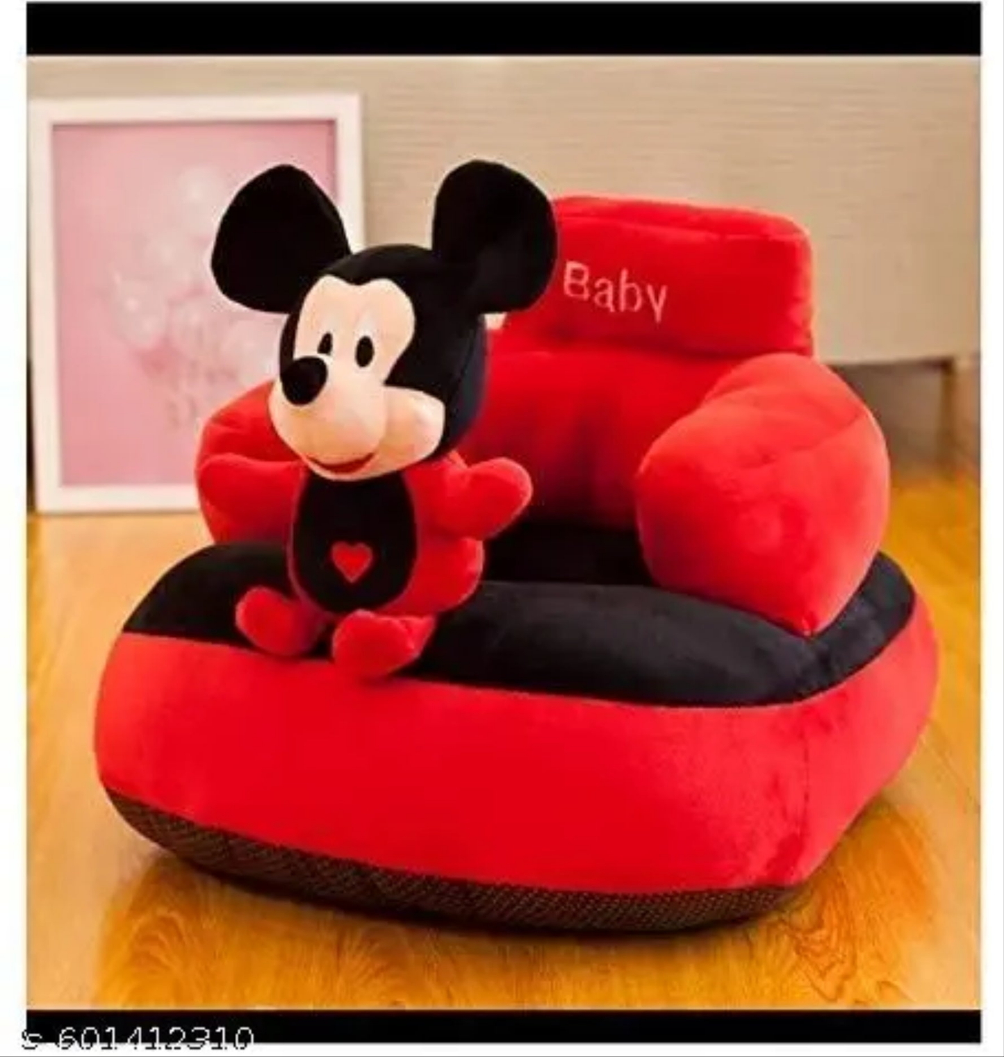 Mickey Baby Sofa Seat – Soft Plush Cartoon Chair with Back Support (6–24 Months)”