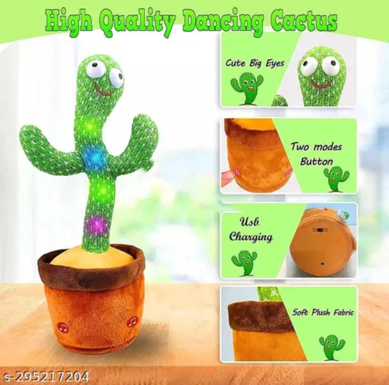 Talking Dancing Cactus Toy for Kids