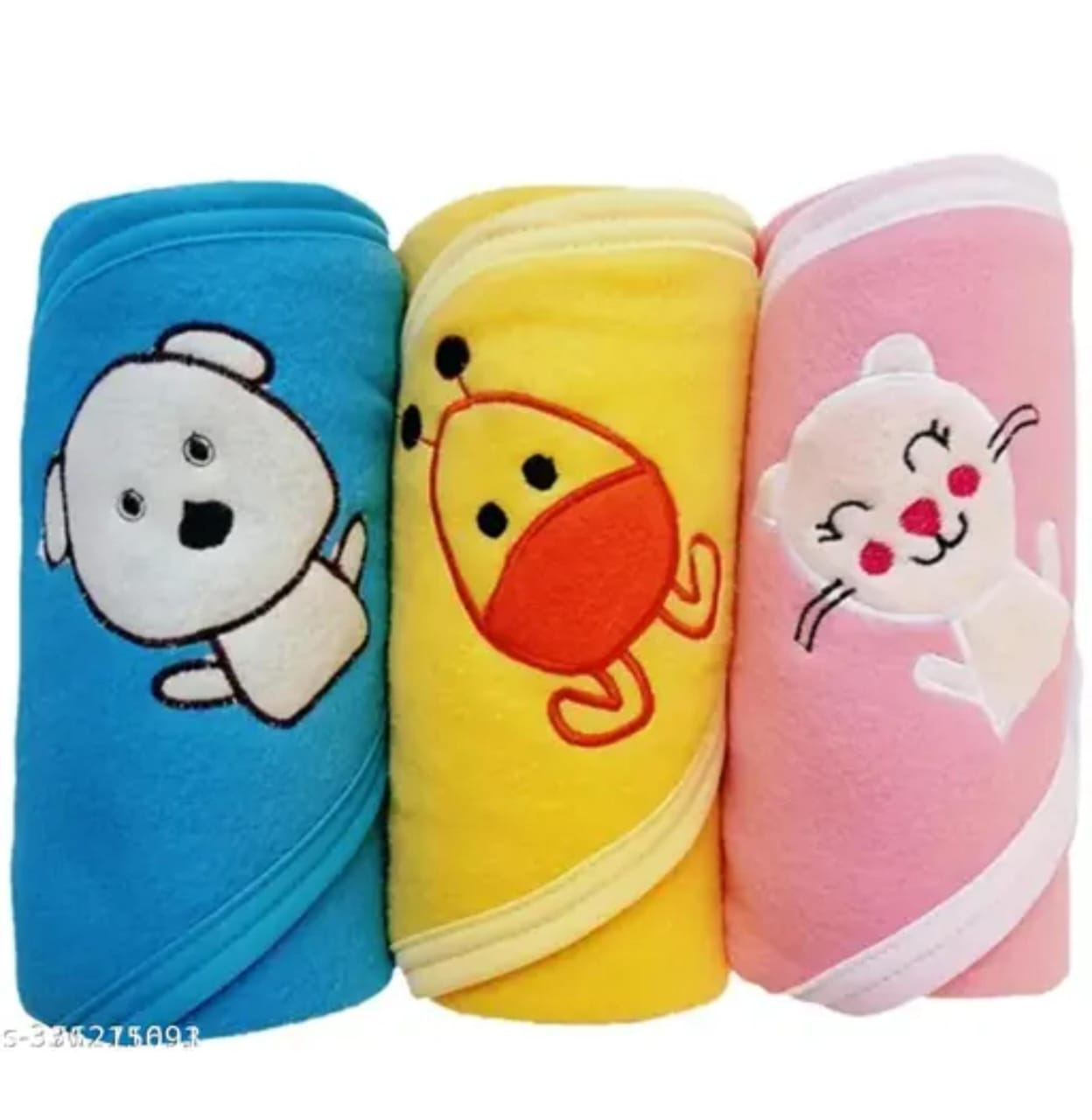 Baby Hooded Blanket | Set of 3 | Soft Microfiber