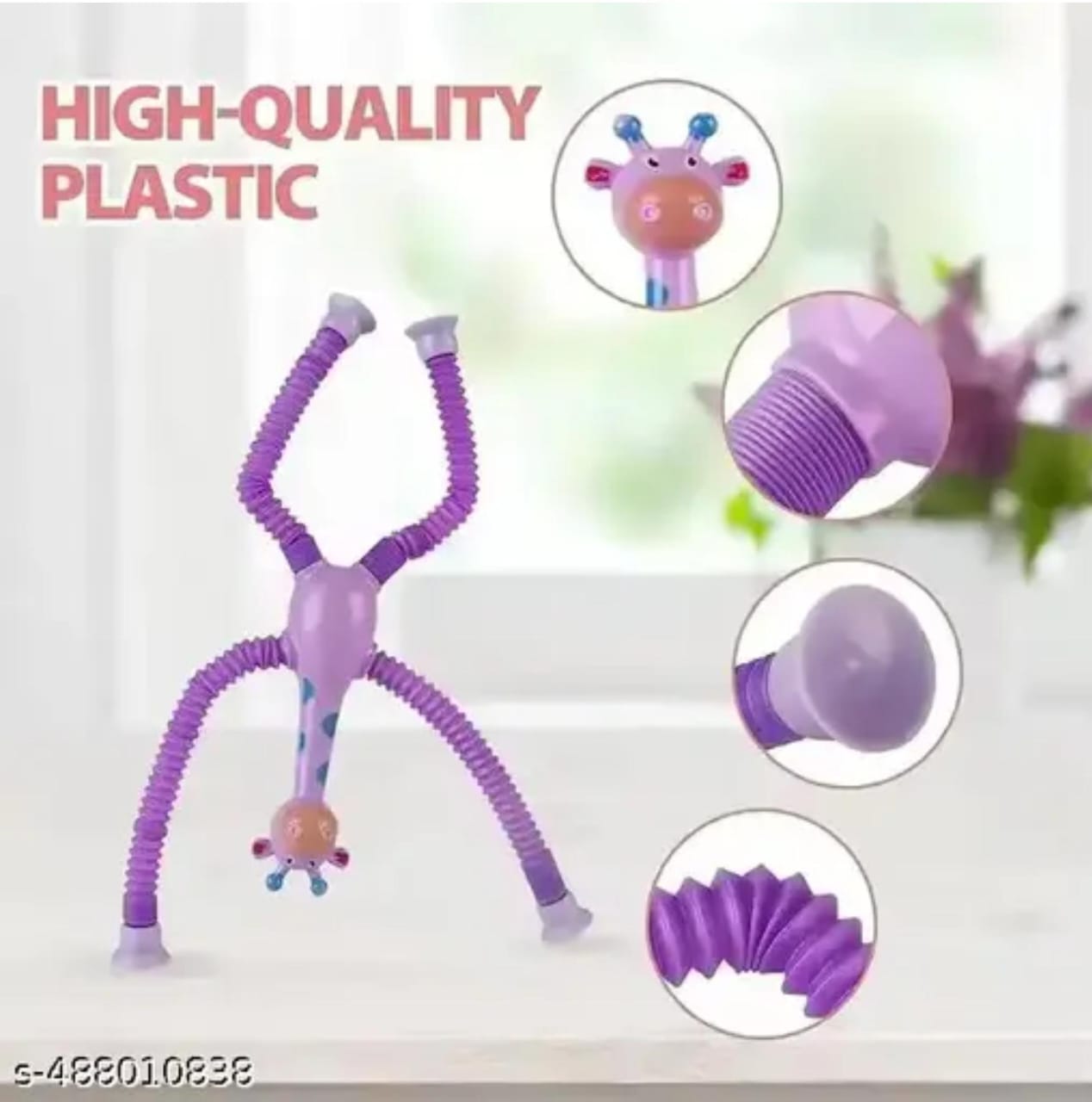 Giraffe Pop Tube Sensory Fidget Toy – Stress Relief for Kids & Adults