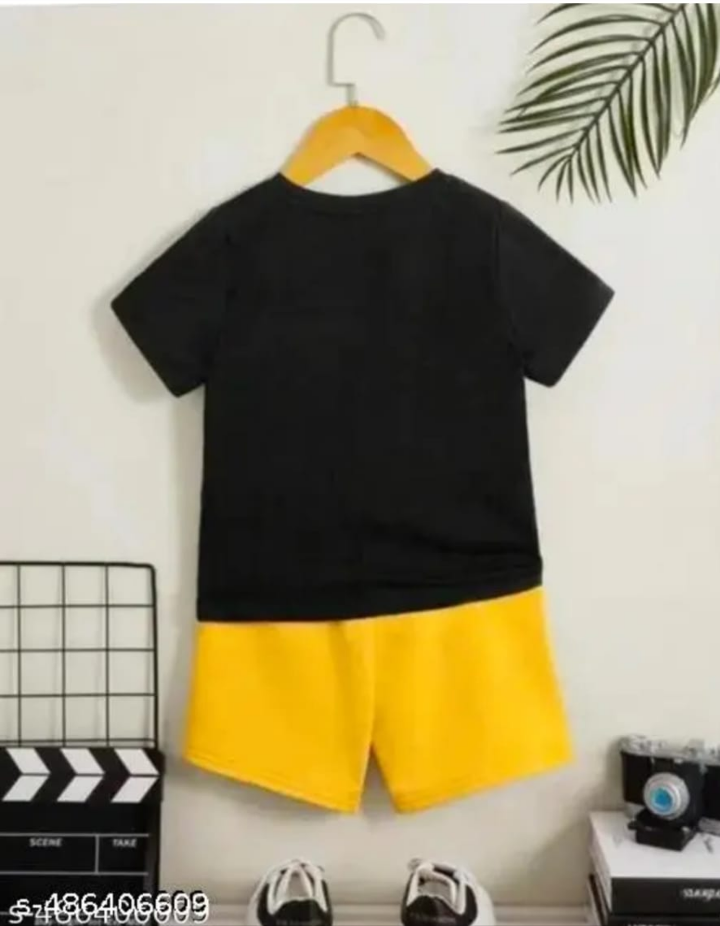 New Trendy Kids Stylish Black & Yellow Cotton set