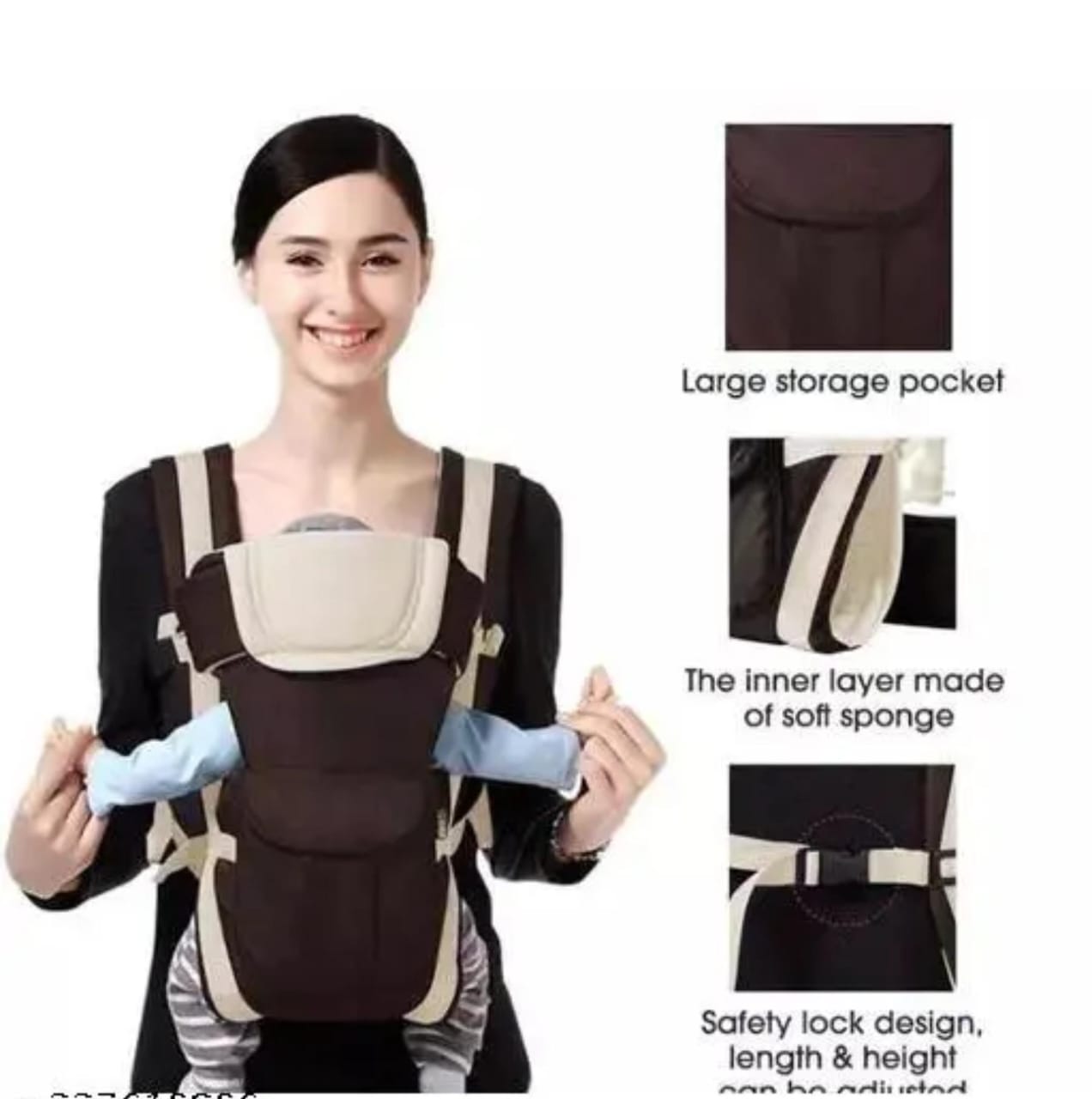 4-in-1 Baby Carrier & Sleeping Bag with Safety Belt