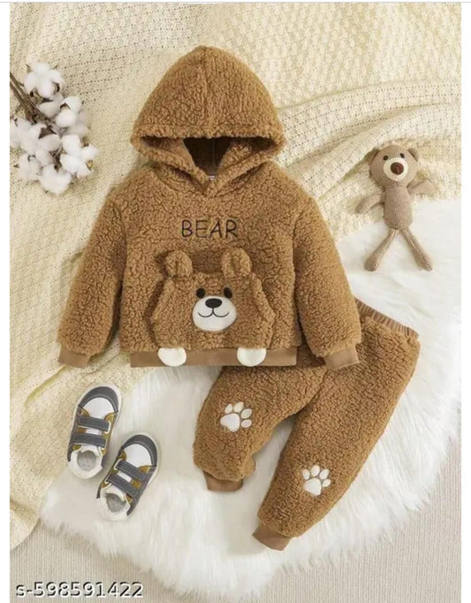Baby Boys & Girls Furry Winter Hoodie Set