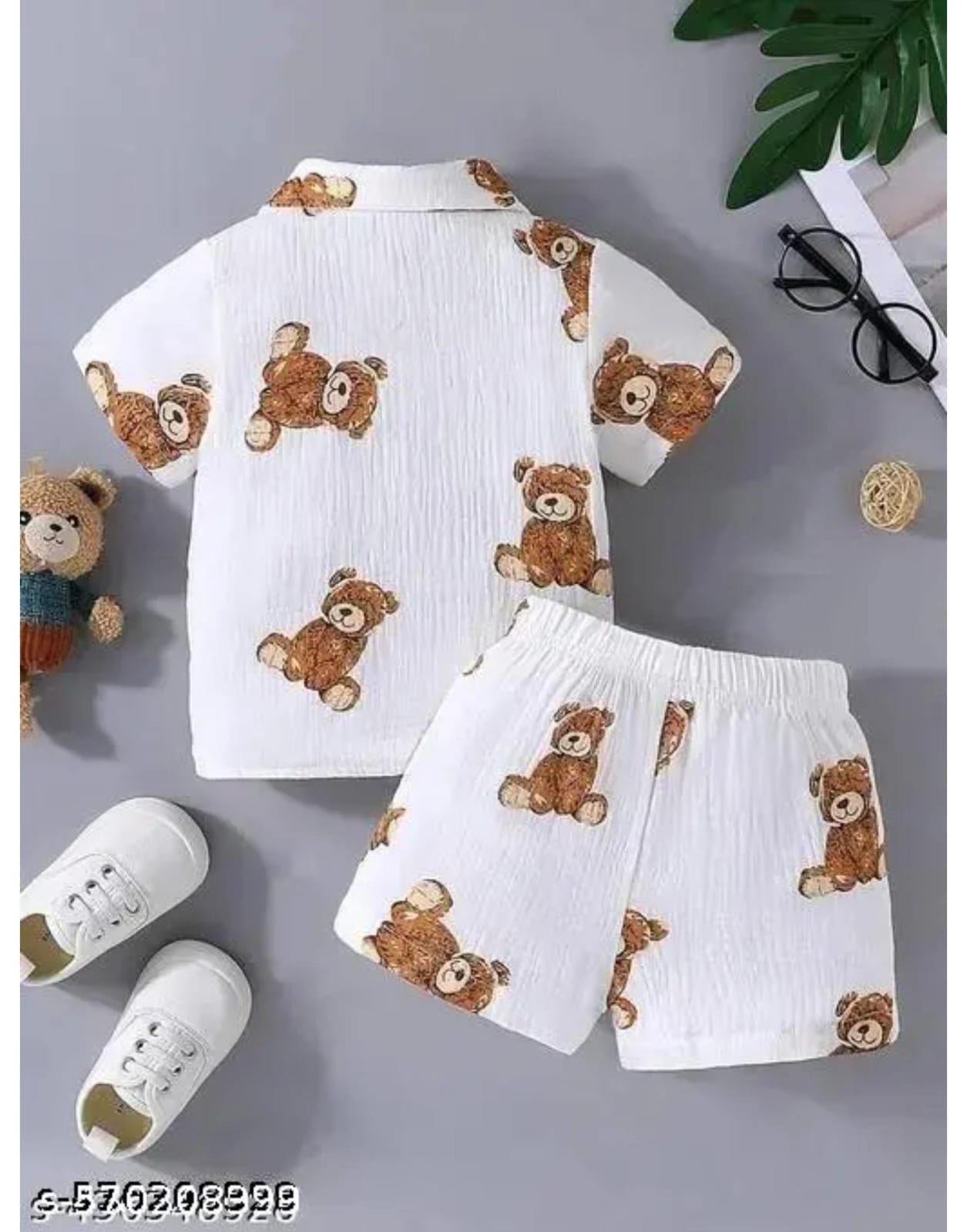 Panda Printed Polyester Top & Bottom Set