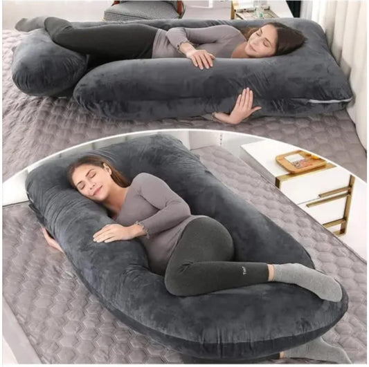 Pregnancy Pillow – Rectangular Solid Design, 54 Inch (Single Piece)