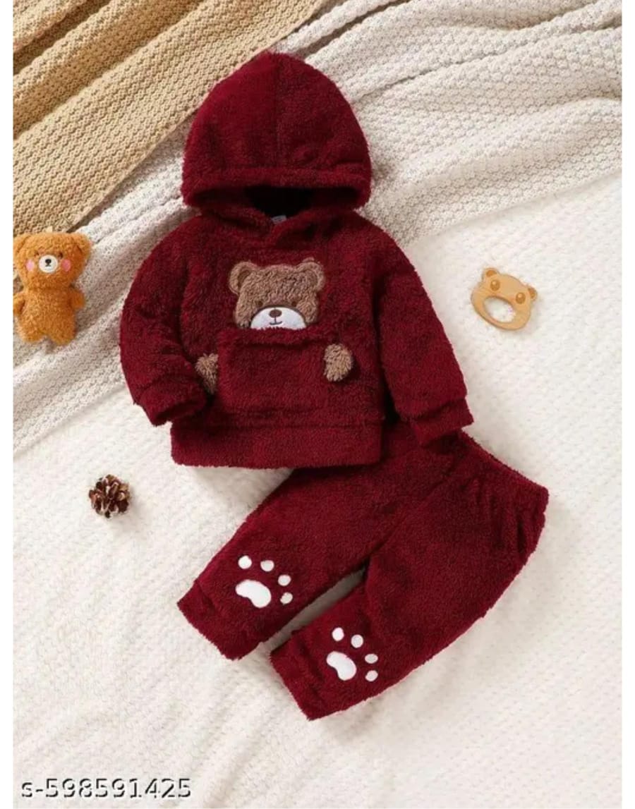 Baby Boys & Girls Furry Winter Hoodie Set