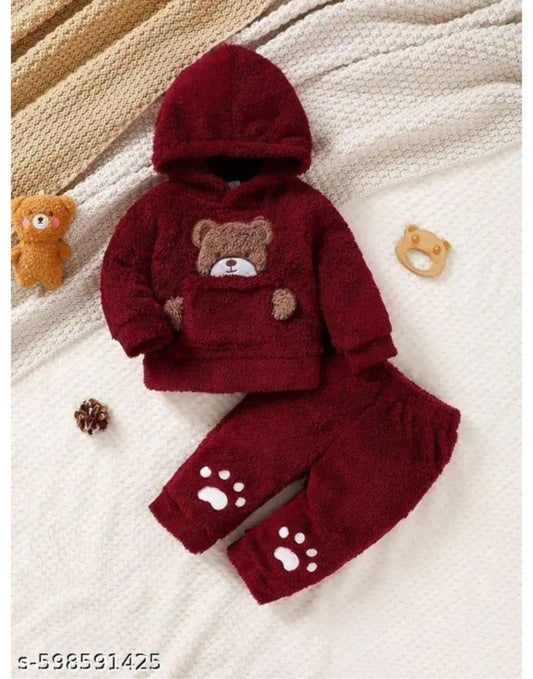 Baby Boys & Girls Furry Winter Hoodie Set