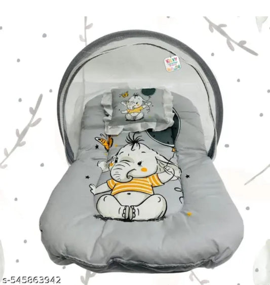 Baby Sleeping Bed with Mosquito Net | Soft Cotton