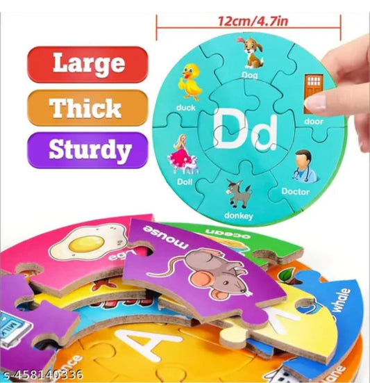 Alphabet Puzzle Toy with Uppercase & Lowercase Letters for Kids