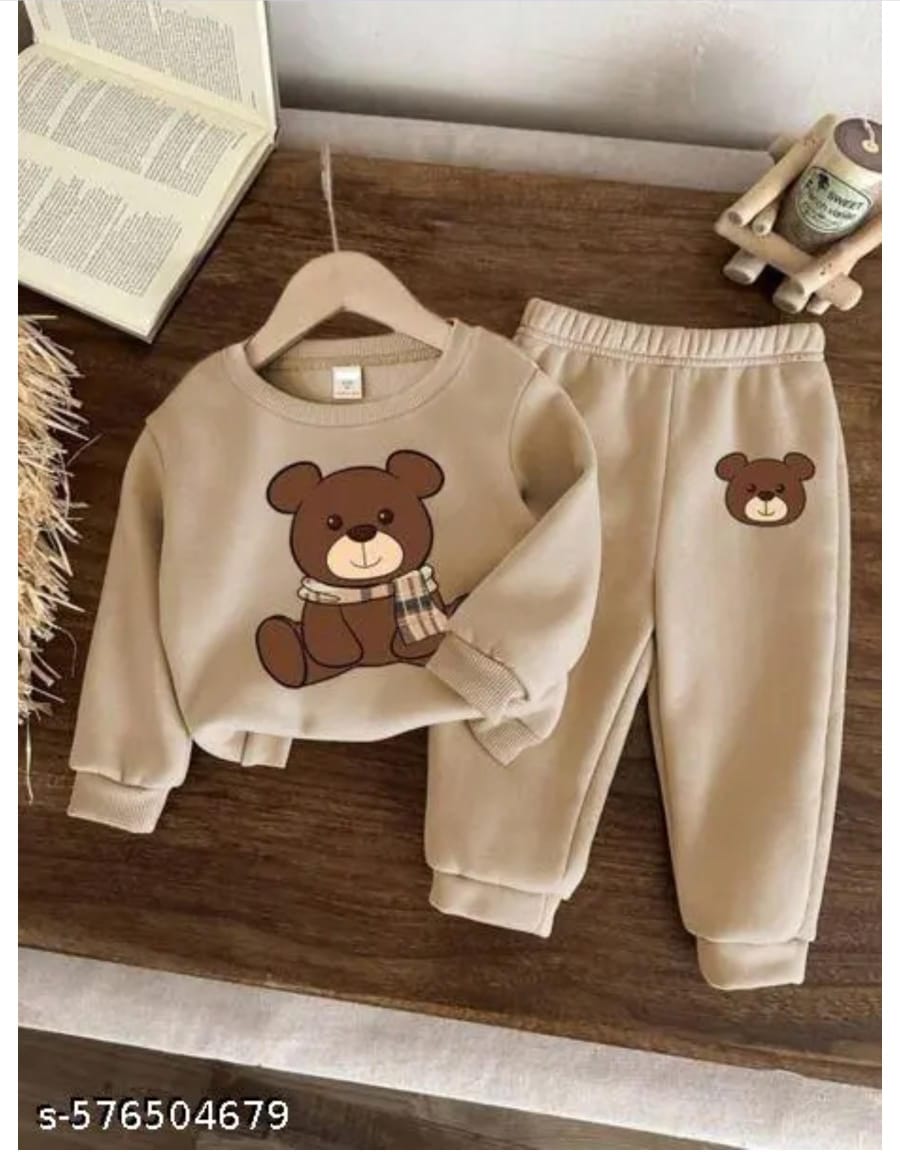 Kids Woolen Winter Wear Set – Full Sleeves T-Shirt & Pajama