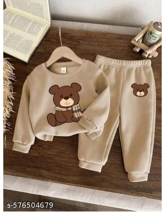 Kids Woolen Winter Wear Set – Full Sleeves T-Shirt & Pajama