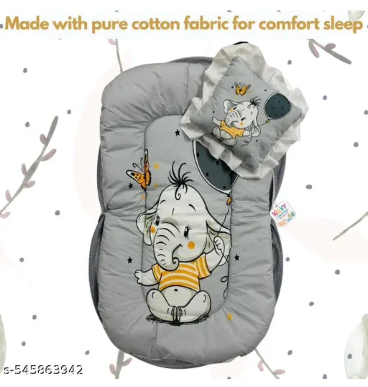 Baby Sleeping Bed with Mosquito Net | Soft Cotton