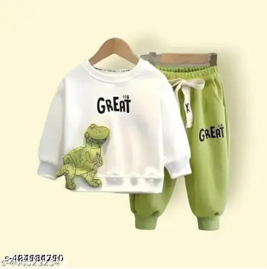 Boys & Girls Soft Cotton Printed Top & Bottom Set